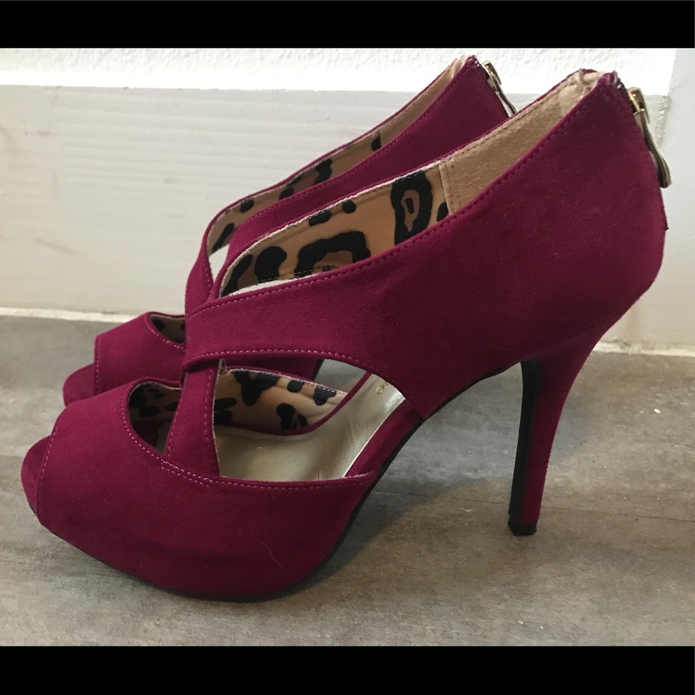 Suede heels